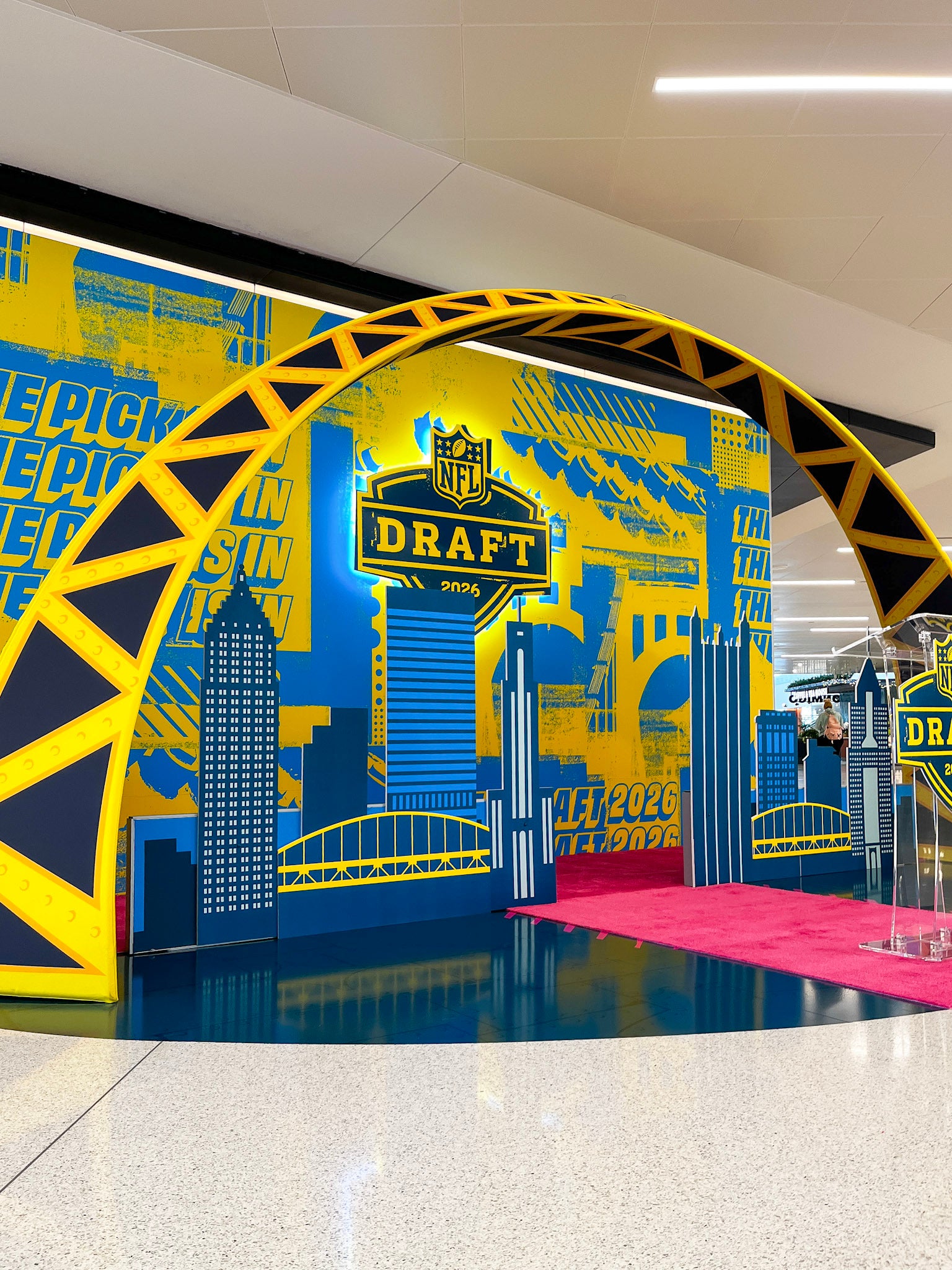 NFL Draft Environmental Graphics at Pittsburgh International Airport