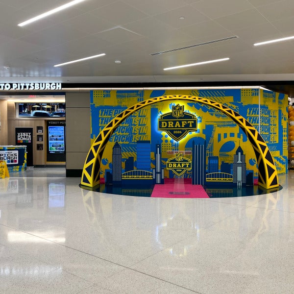 NFL Draft Environmental Graphics at Pittsburgh International Airport