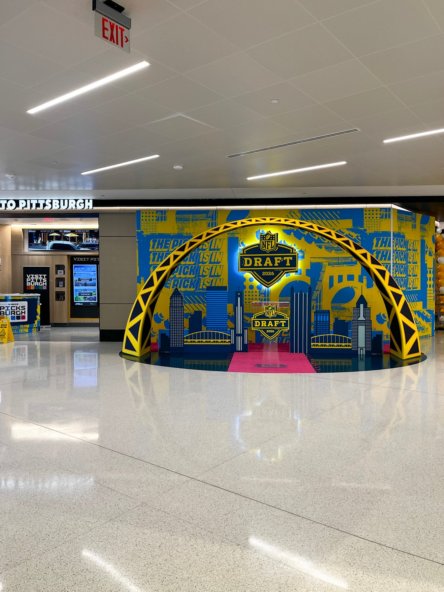NFL Draft Environmental Graphics at Pittsburgh International Airport