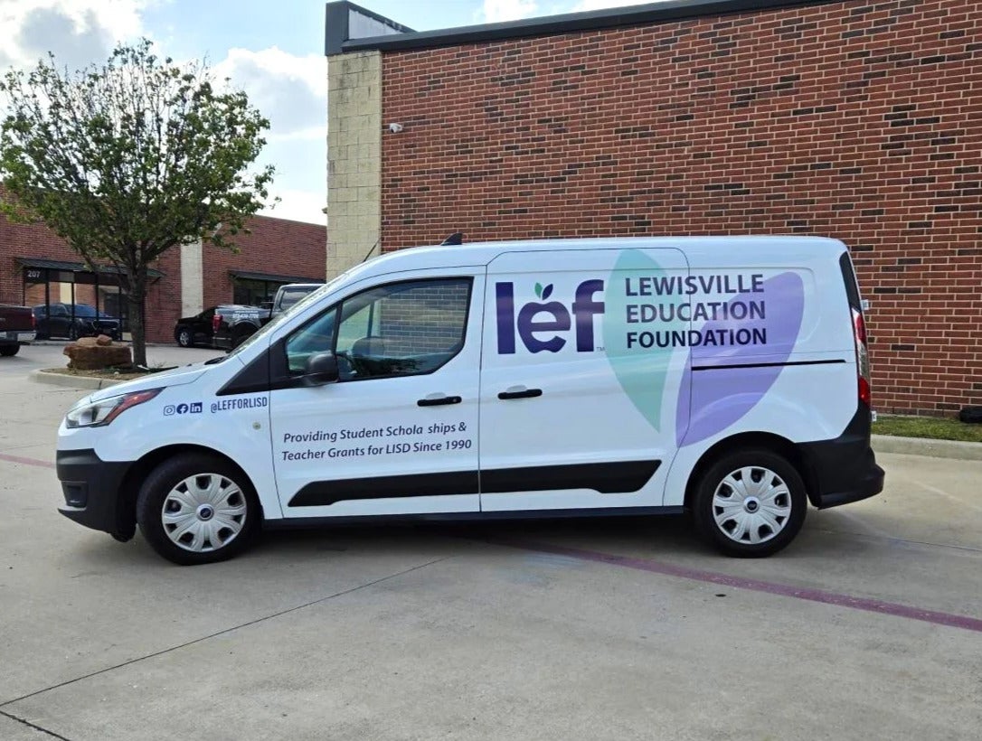 Driving Impact: Supporting the Lewisville Education Foundation with Custom Van Graphics