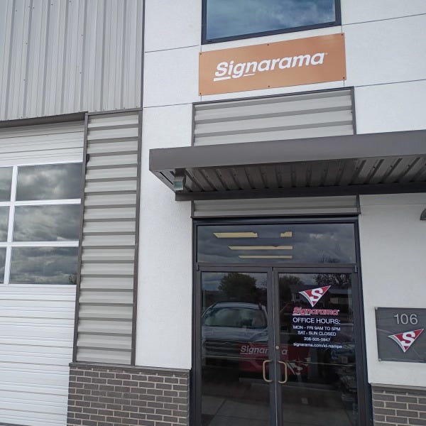 Signarama Nampa storefront exterior with branded signage, entrance doors, and commercial sign shop location in Nampa Idaho