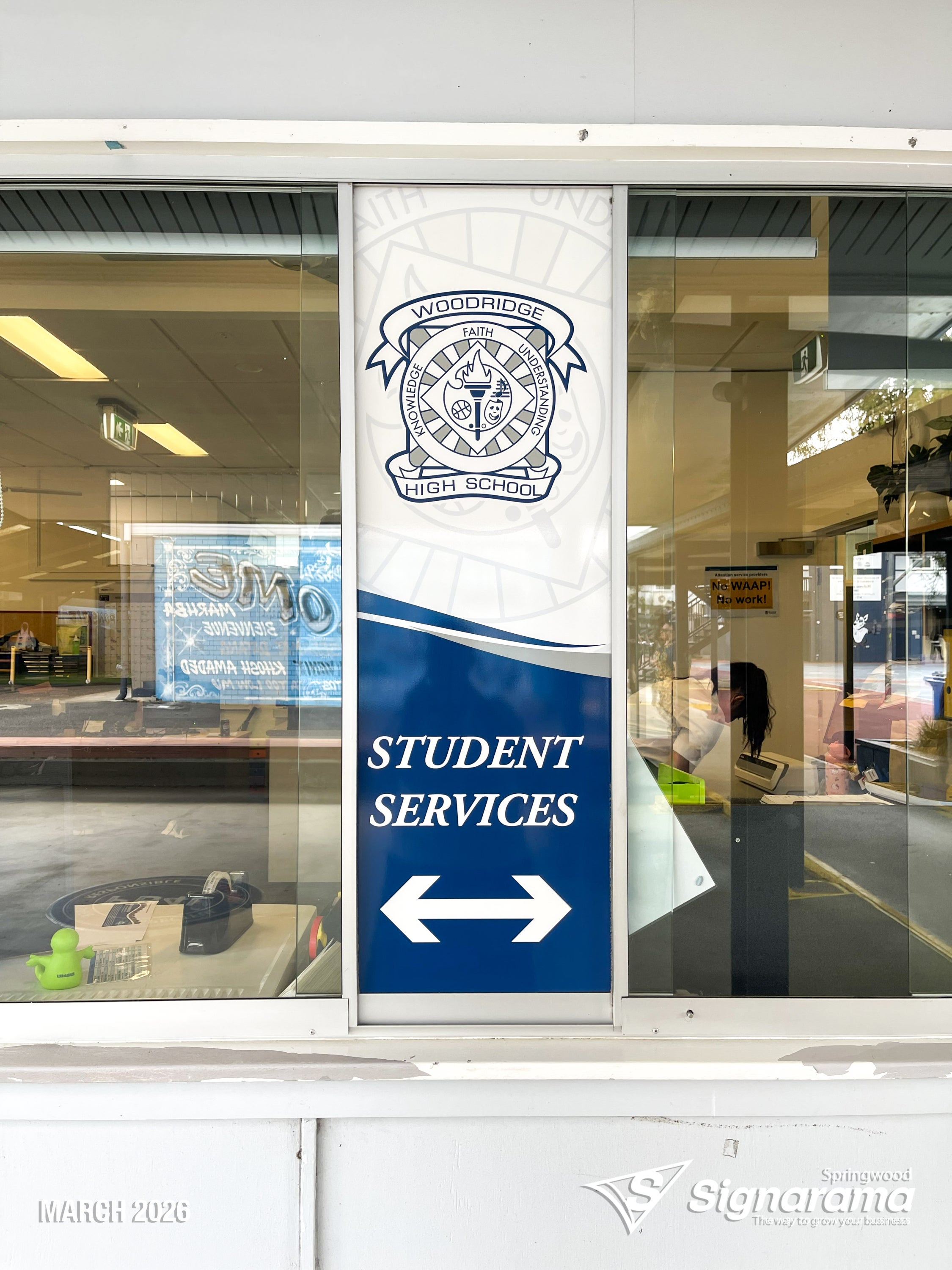 Window Graphics - Woodridge State High School