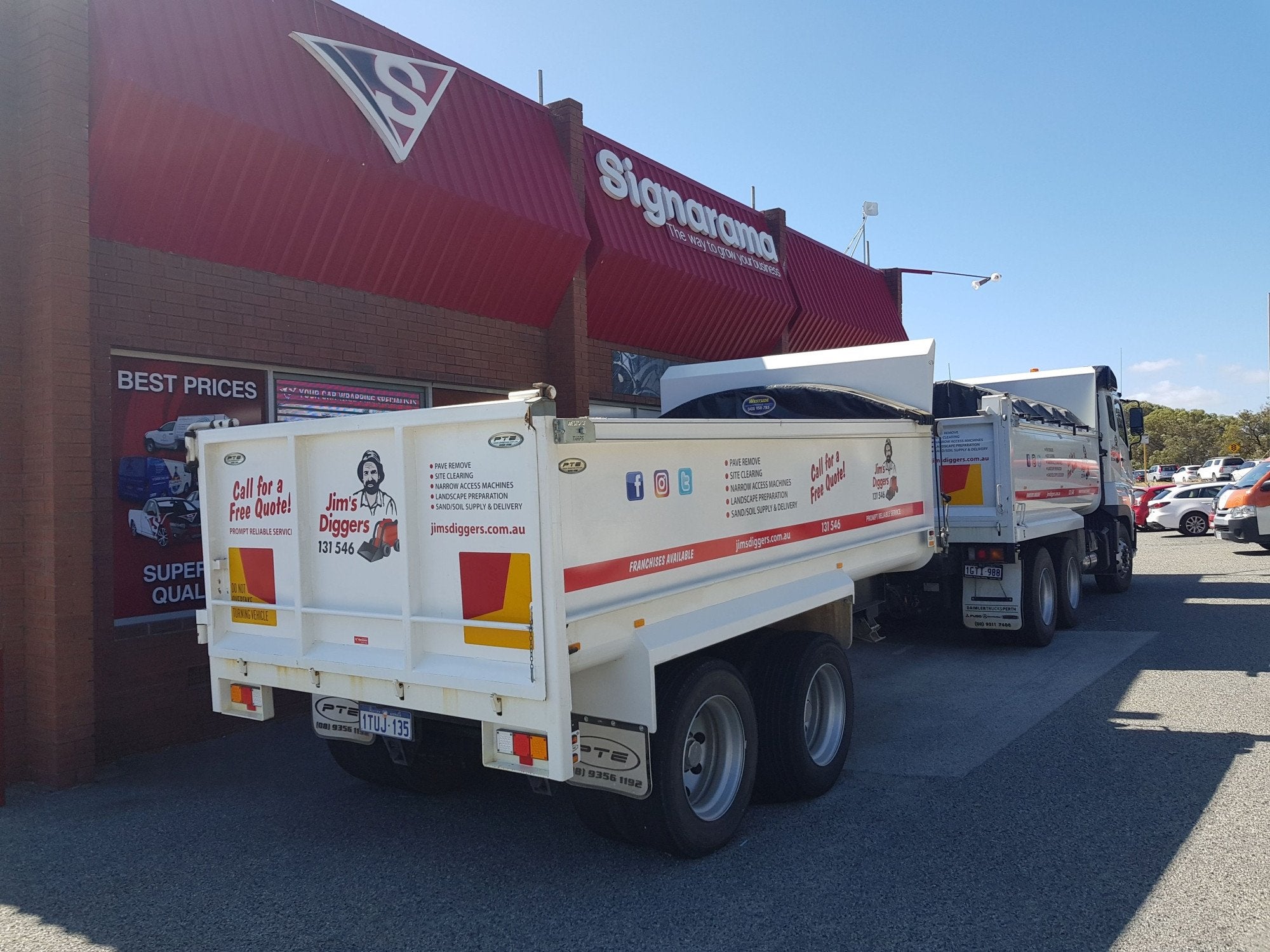 Jims Diggers Dual Trailer Truck