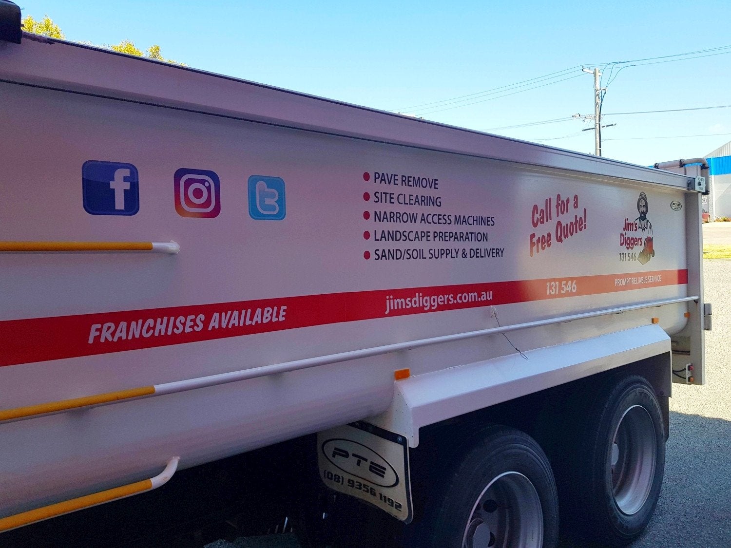 Jims Diggers Dual Trailer Truck