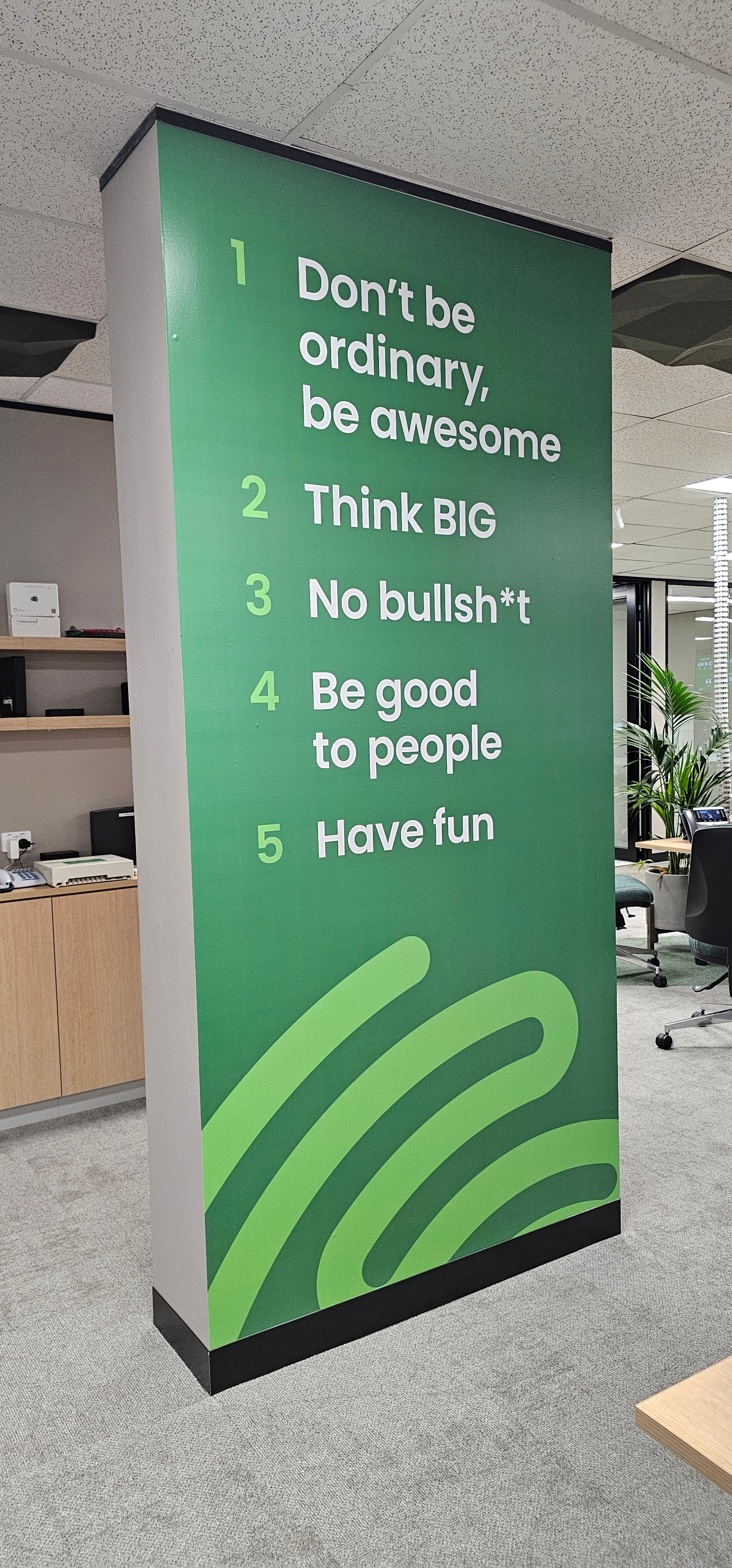 Office Wall Graphics for Aussie Broadband in Traralgon