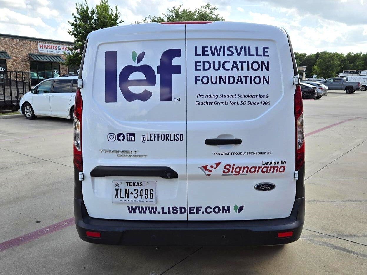Driving Impact: Supporting the Lewisville Education Foundation with Custom Van Graphics