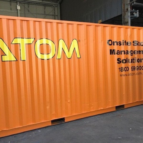 Royal Wolf - container signage / cut vinyl & stencil