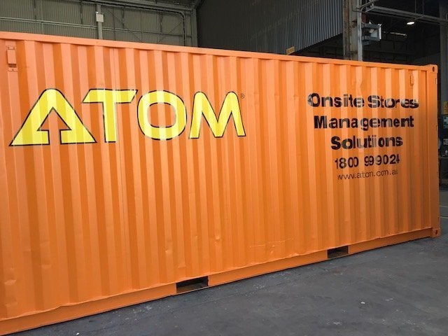 Royal Wolf - container signage / cut vinyl & stencil
