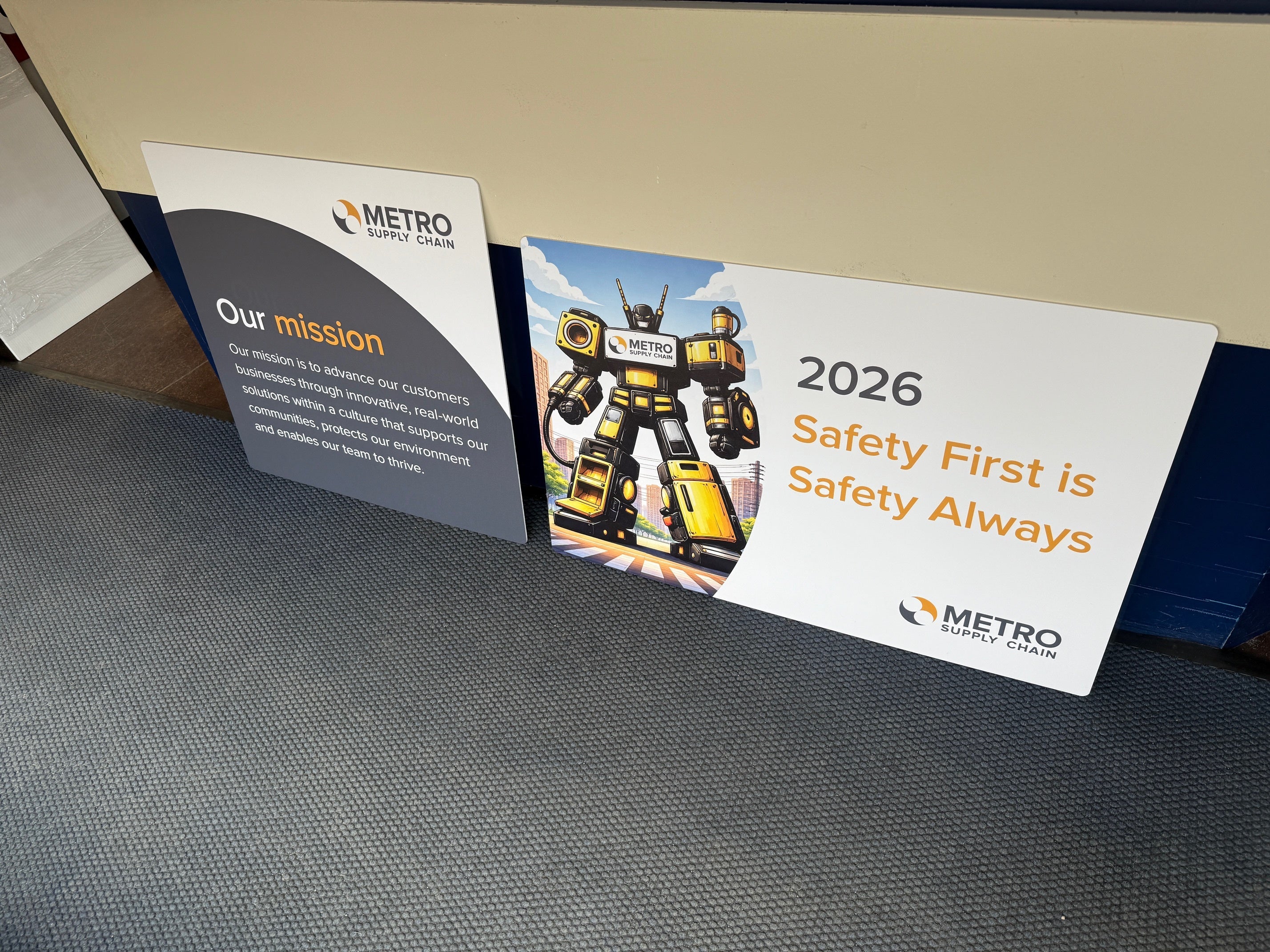 Sintra Signs for Metro Supply Chain