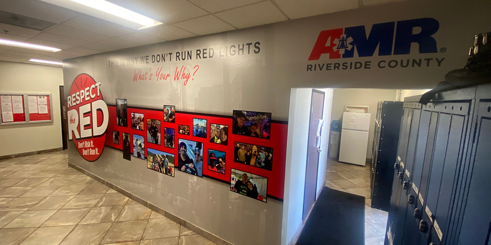 AMR “Respect the Red” Wall Wraps Across Four Southern California Locations
