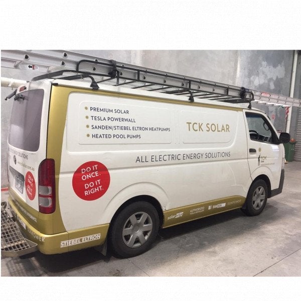 Vehicle Lettering - TCK Solar - Brunswick