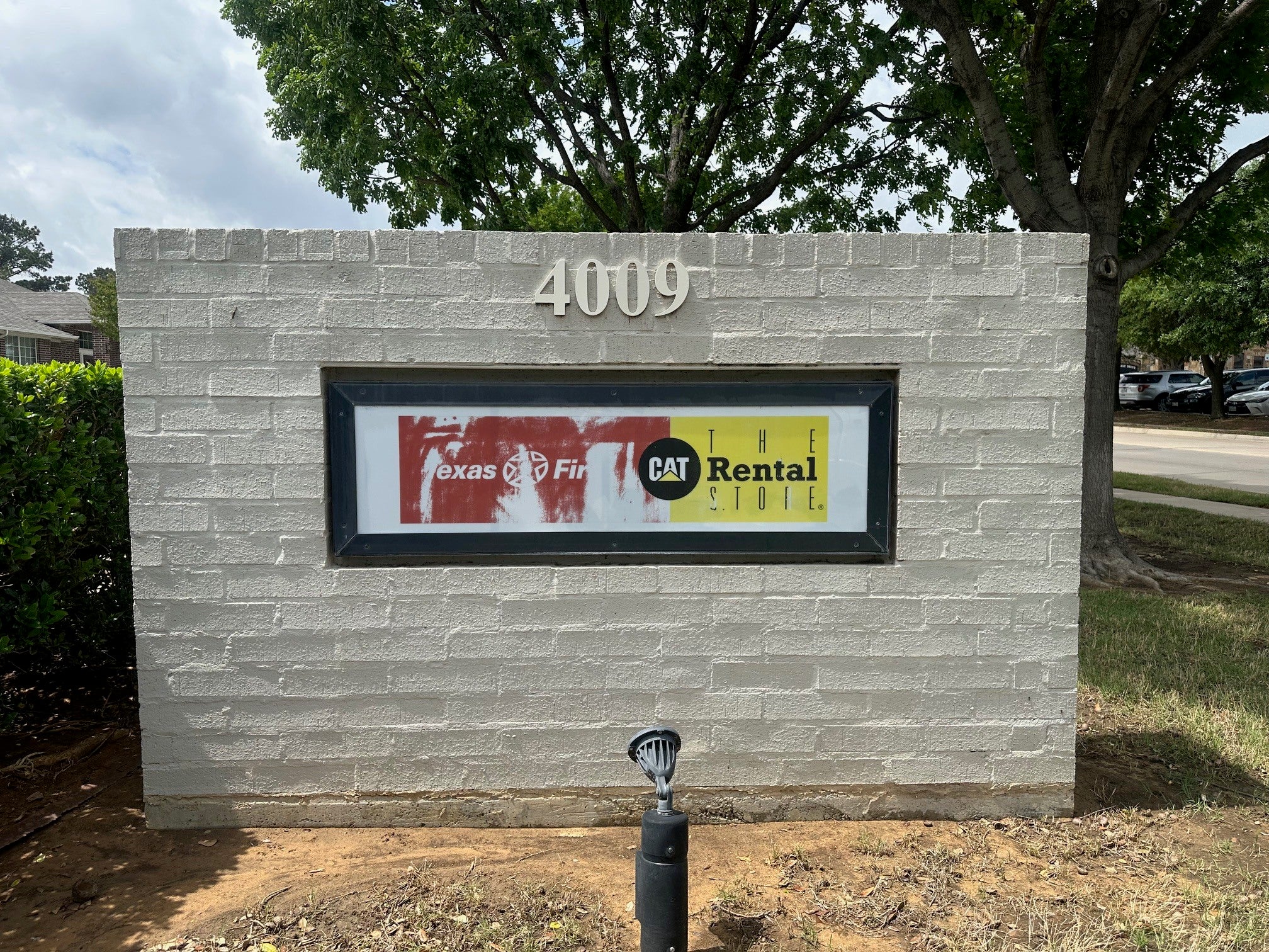 Texas First Supply’s Monument Sign Before and After done by Signarama North Fort Worth/Keller