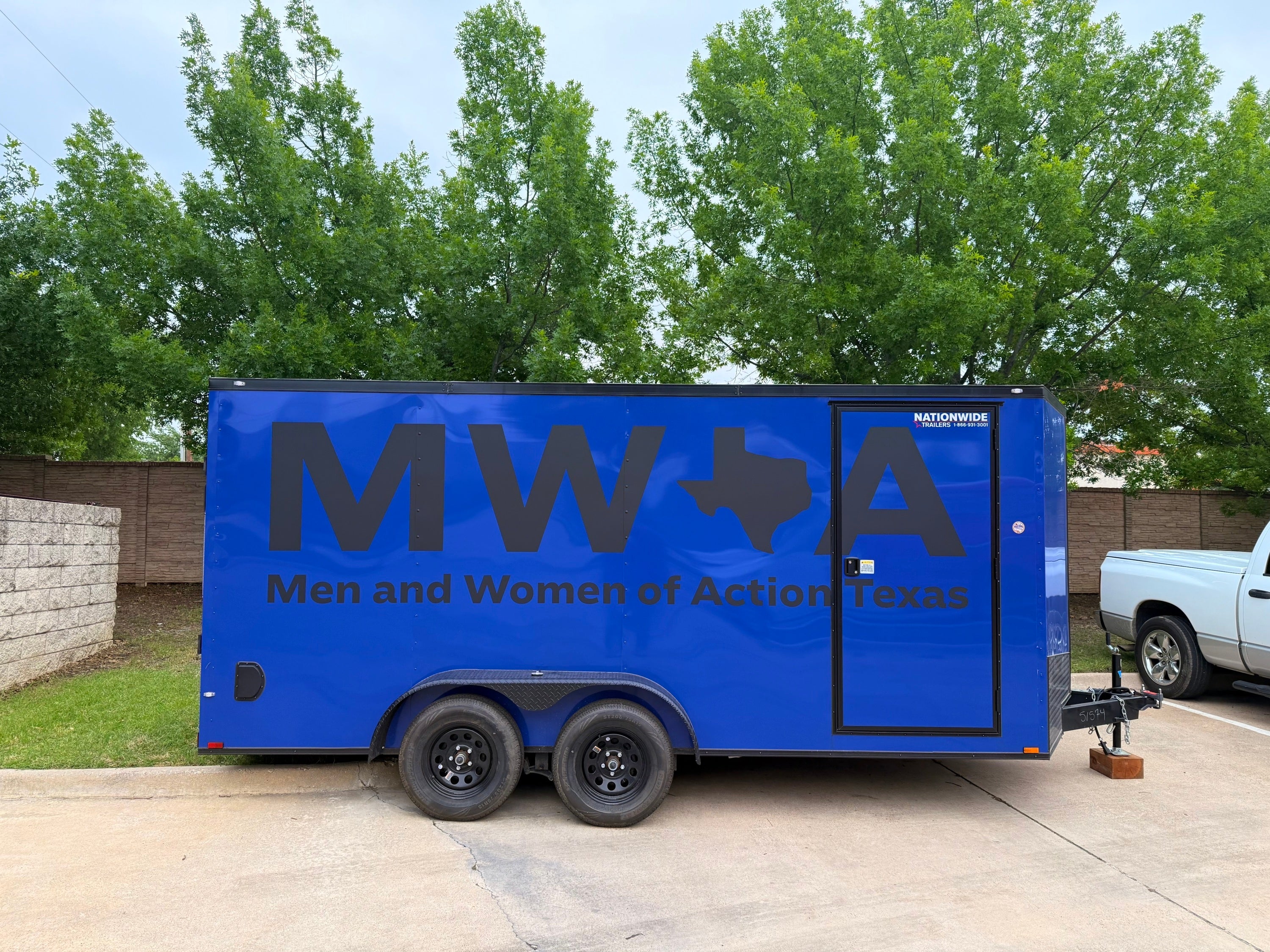 Custom Trailer Decals for The Texas Church of God done by Signarama North Fort Worth/Keller
