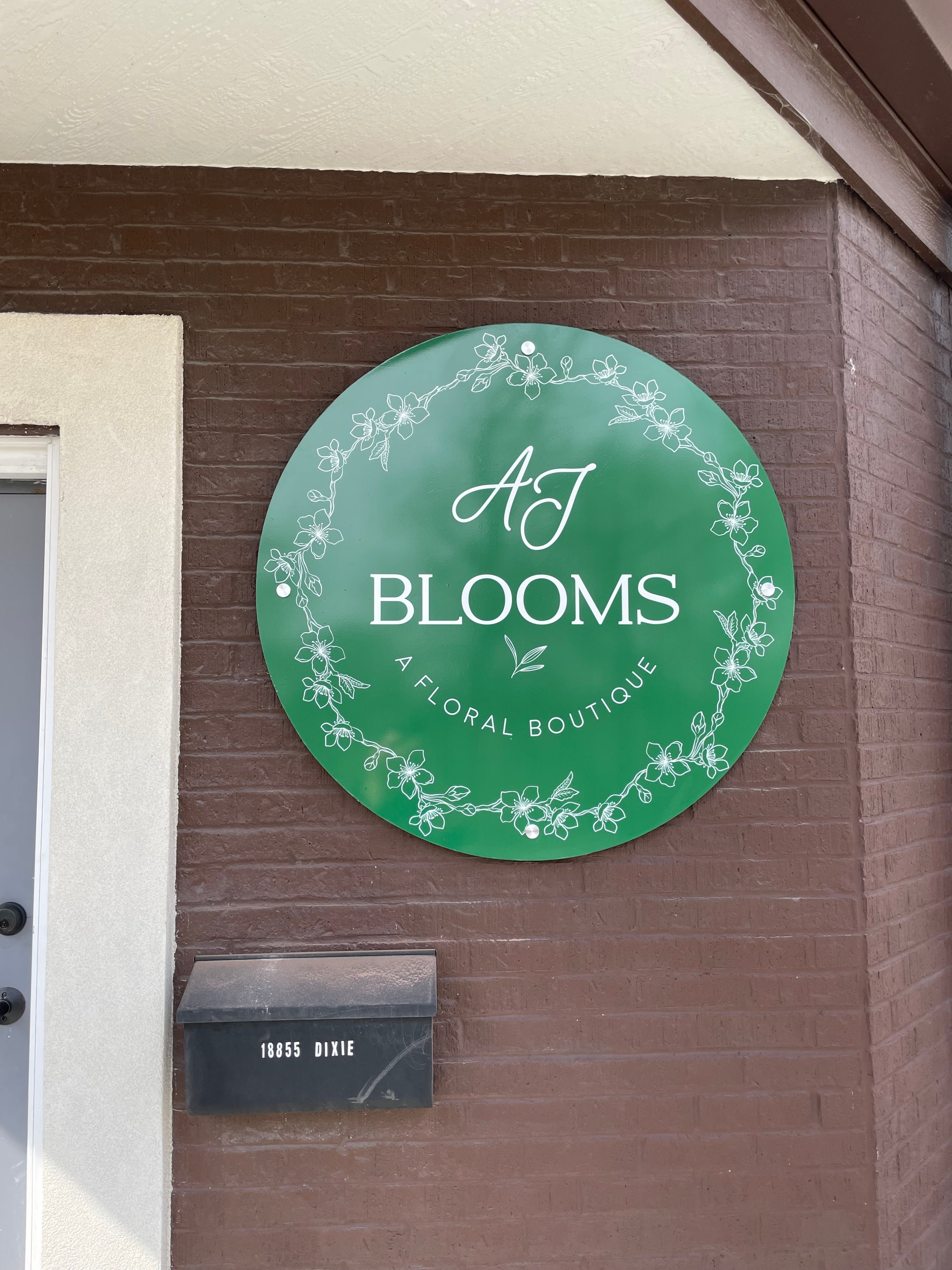 Max Metal Panel Sign for AJ Blooms in Homewood, IL