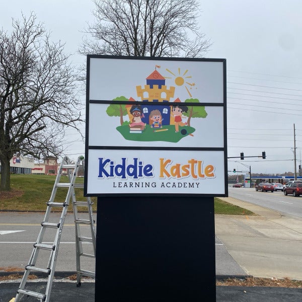 Outdoor Monument Sign for Kiddie Kastle Learning Academy