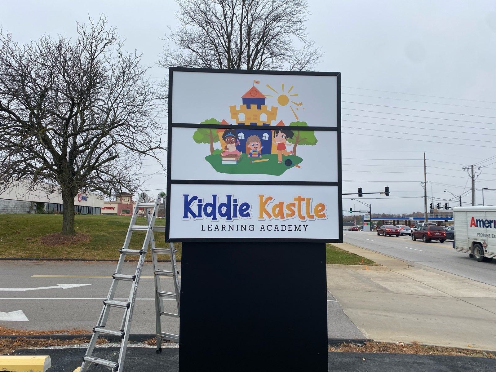 Outdoor Monument Sign for Kiddie Kastle Learning Academy