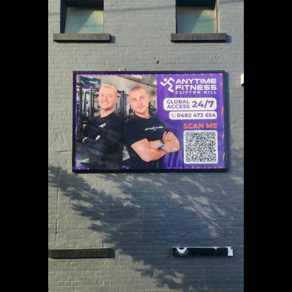 Side of Building Graphic -Anytime Fitness - Clifton Hill VIC.