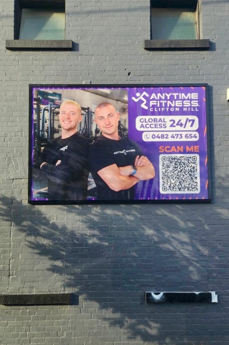 Side of Building Graphic -Anytime Fitness - Clifton Hill VIC.