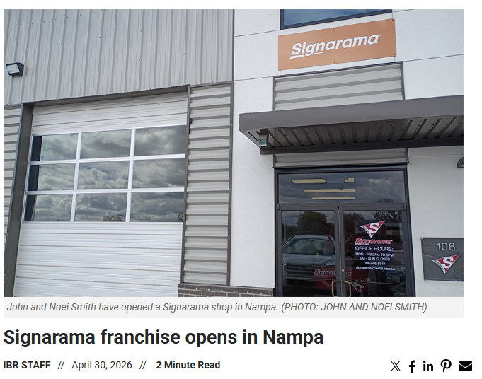 Signarama Franchise Opens in Nampa