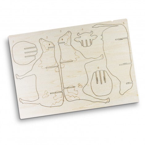 BRANDCRAFT Cow Wooden Model
