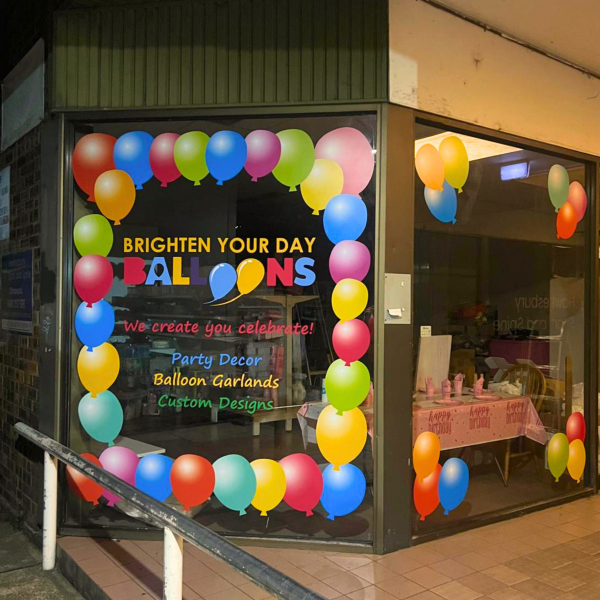 Bright, Bold Window Decals for Brighten Your Day Balloons