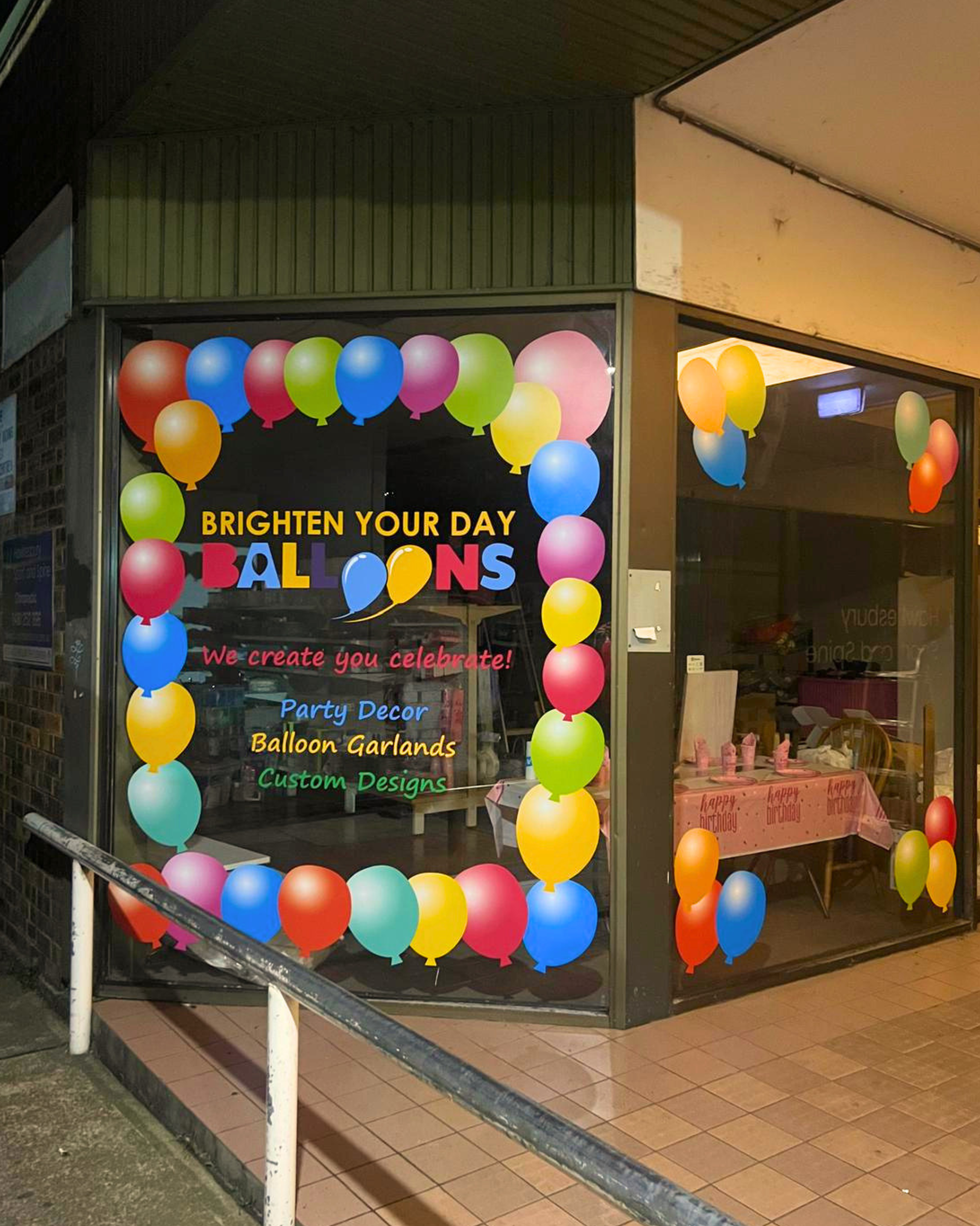 Bright, Bold Window Decals for Brighten Your Day Balloons