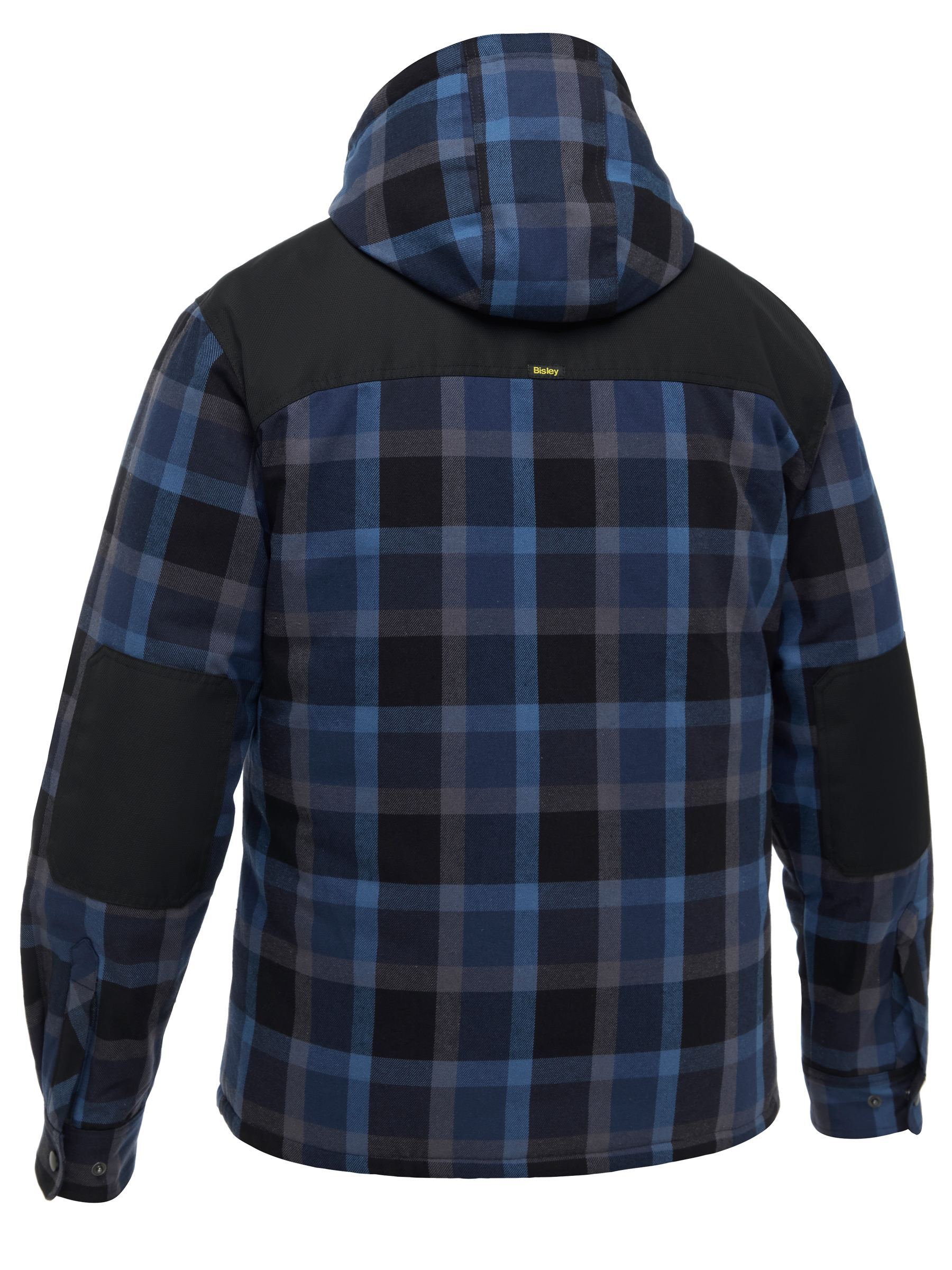 Contrast Check Zip Front Hoodie