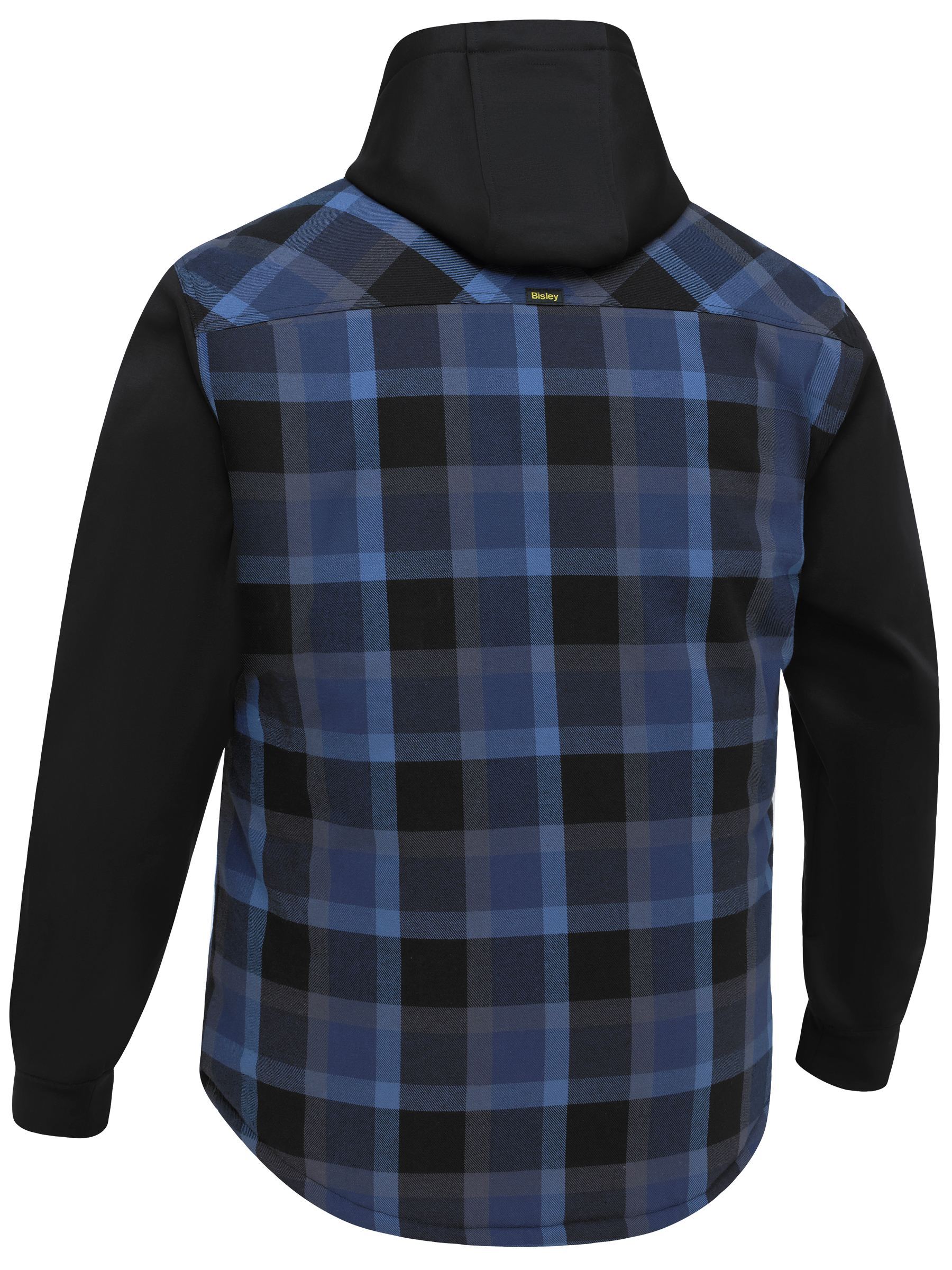 Contrast Check Hooded Shirt
