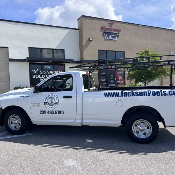 Jackson Pools Truck Vinyl NEW