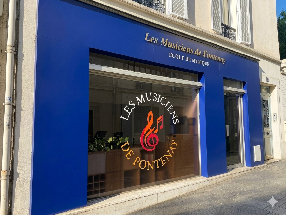 Habillage façade : enseigne et vitrine