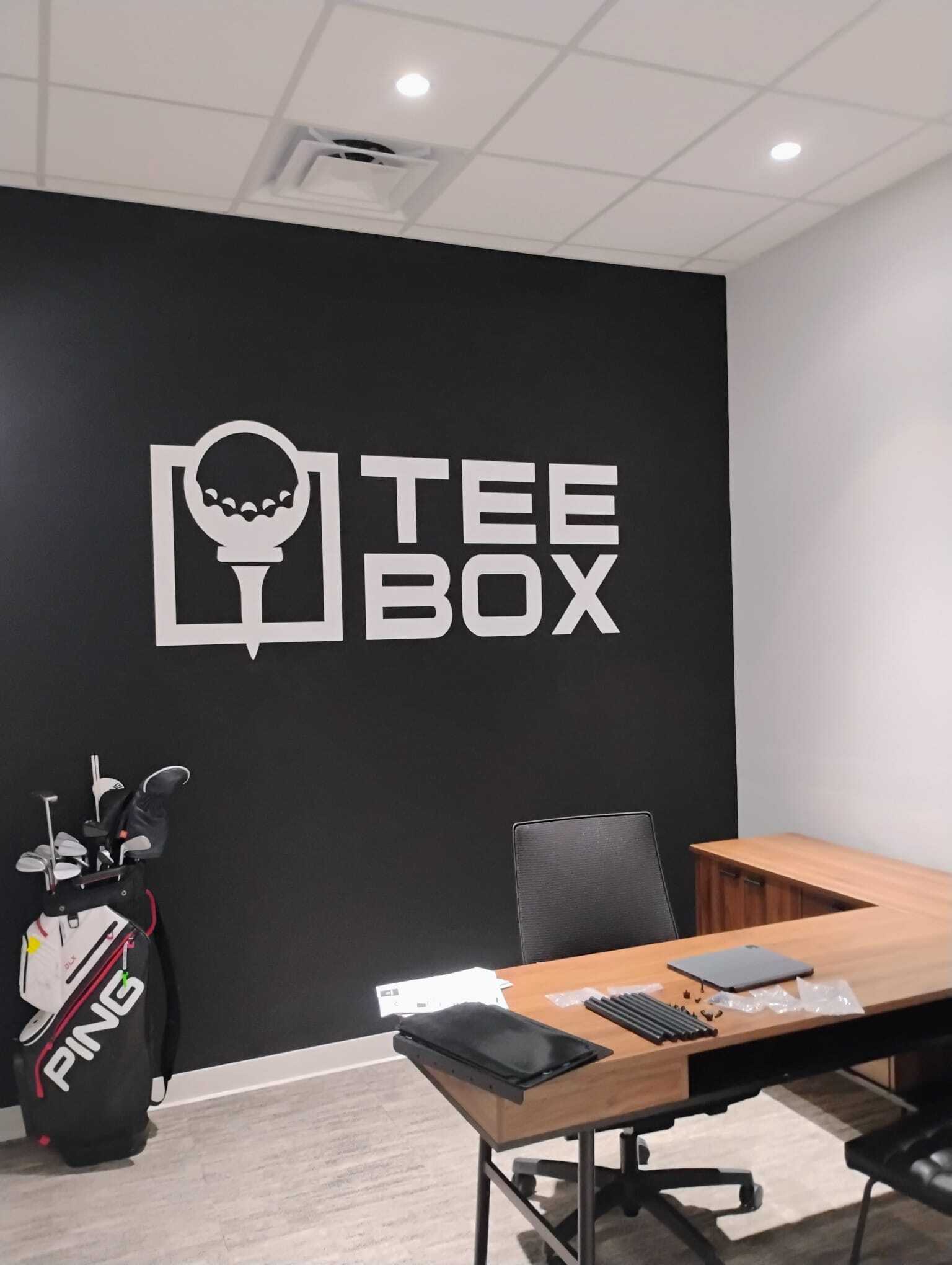 Tee Box Interior Signage & Branding Package in Hallandale Beach, FL