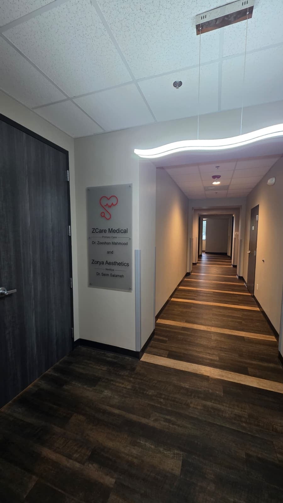Acrylic Lobby Sign for ZCare Medical Facility