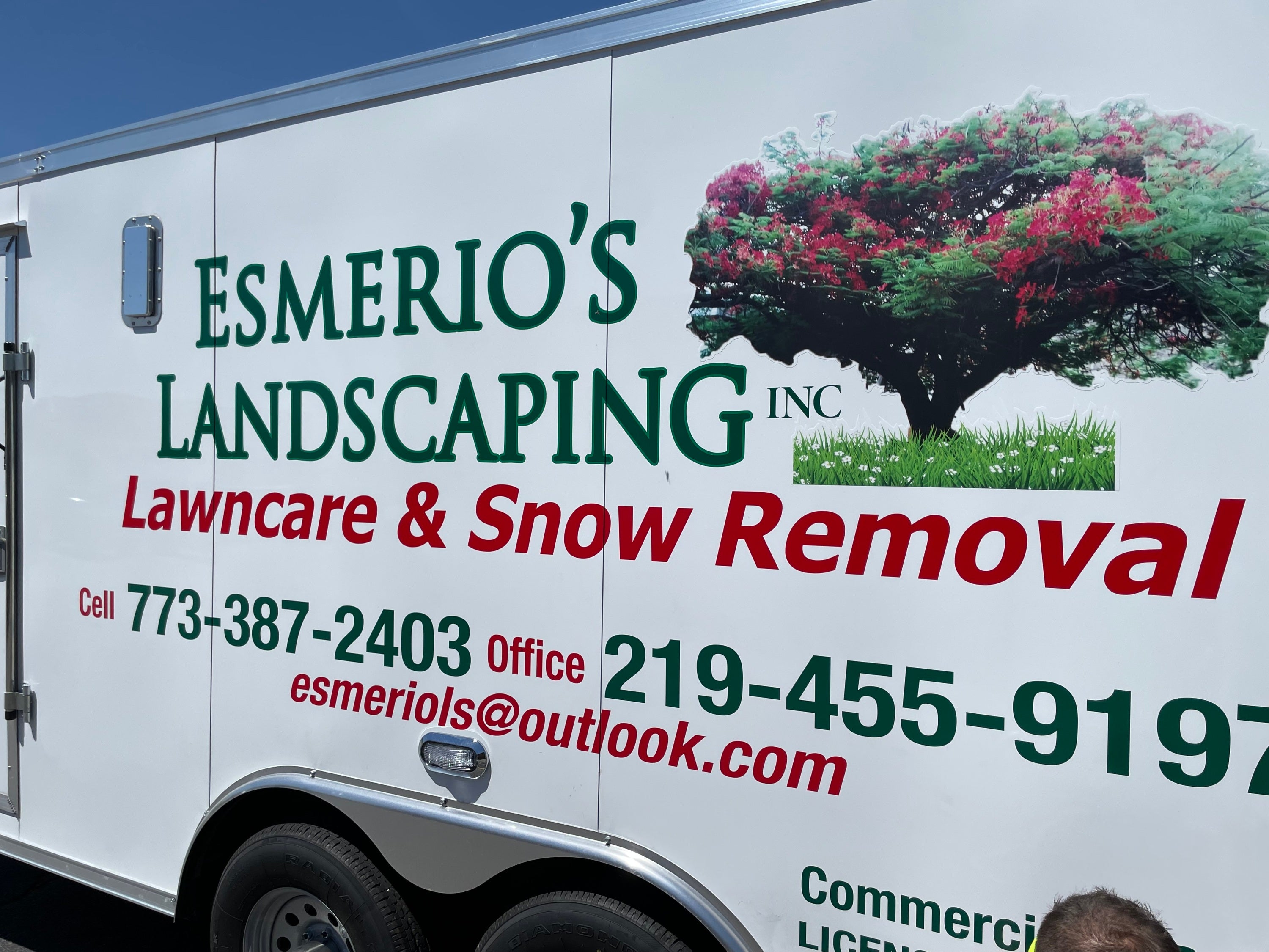 Trailer Graphics for Esmerio's Landscaping