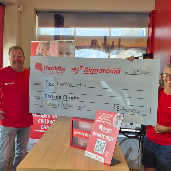 Redkite - Signarama Burleigh Heads $4000 donation
