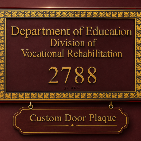 Experience the perfect blend of style and functionality with an elegant, custom ADA Door Sign.