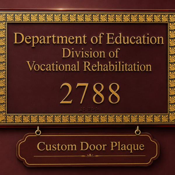 Custom Door Plaque in Coral Springs, FL.