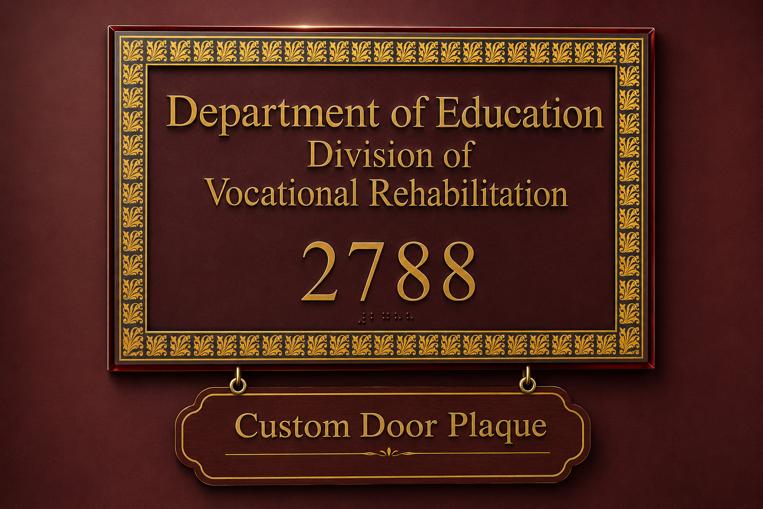 Experience the perfect blend of style and functionality with an elegant, custom ADA Door Sign.