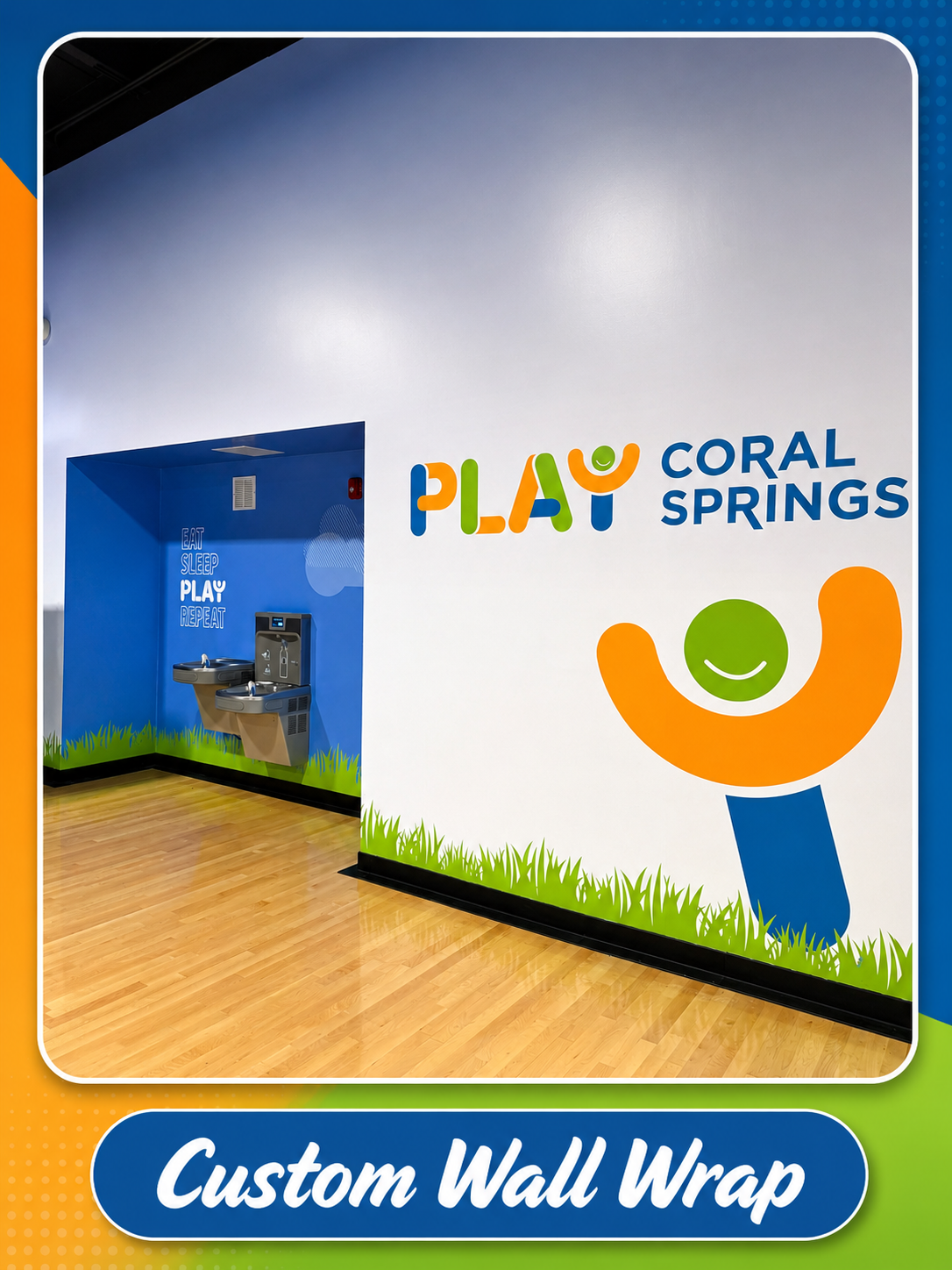 A Wall Wrap Changed the Entire Vibe of this Community Center Gym in Coral Springs, FL.