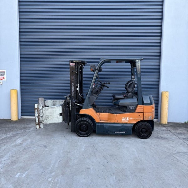 Used Toyota Electric Forklift w/ Paper Roll Clamp #W373
