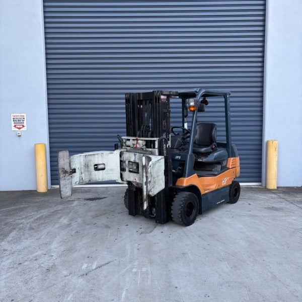 Used Toyota Electric Forklift w/ Paper Roll Clamp #W373