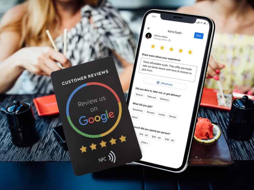 NFC Google Review Sign
