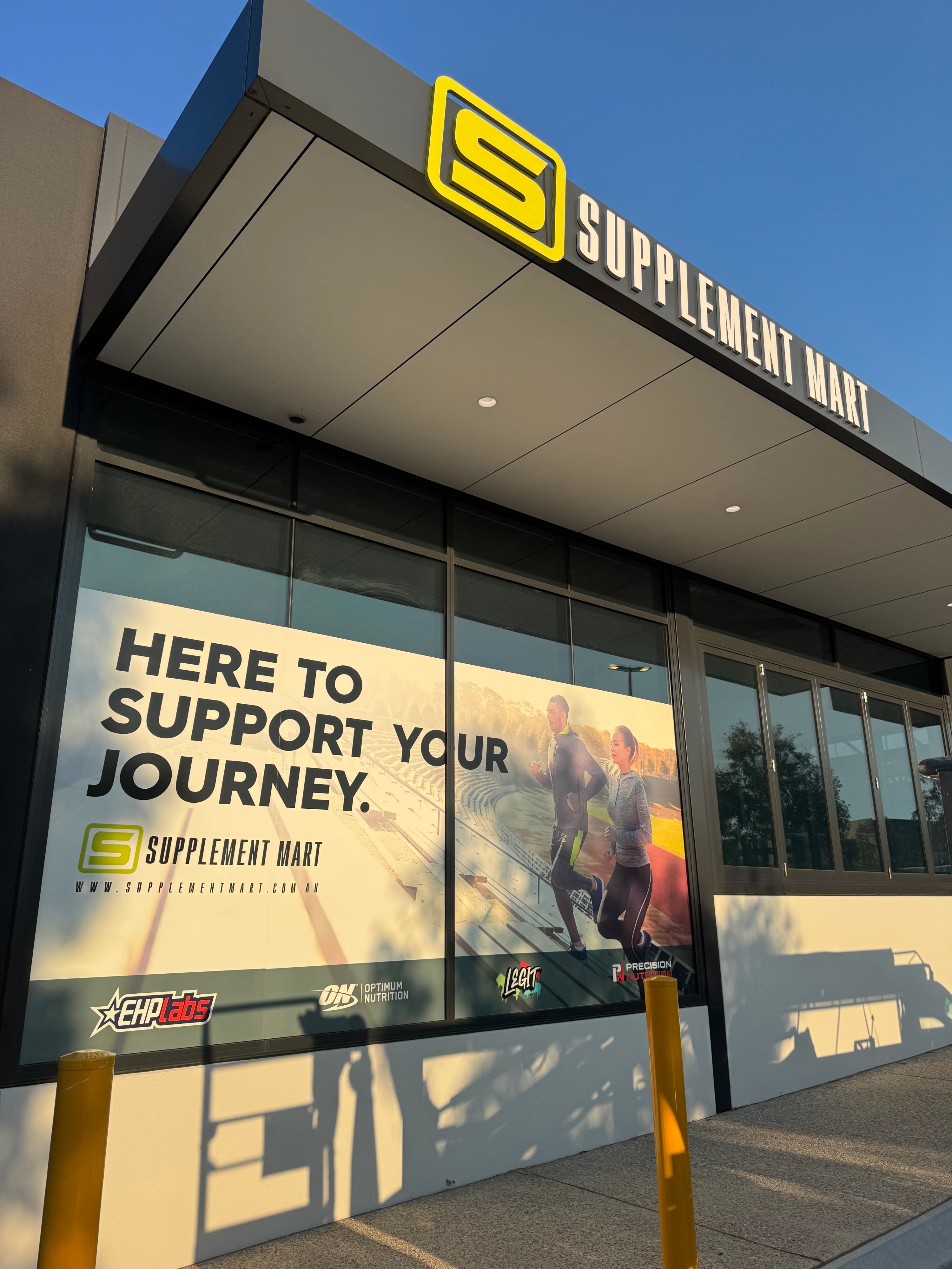New Store Signage Installed for Supplement Mart Midland by Signarama Malaga