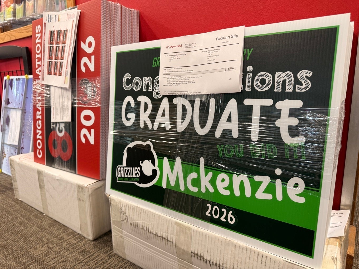 Yard Signs That Make Graduates Feel Like Stars - Graduation Signs, Redmond, WA