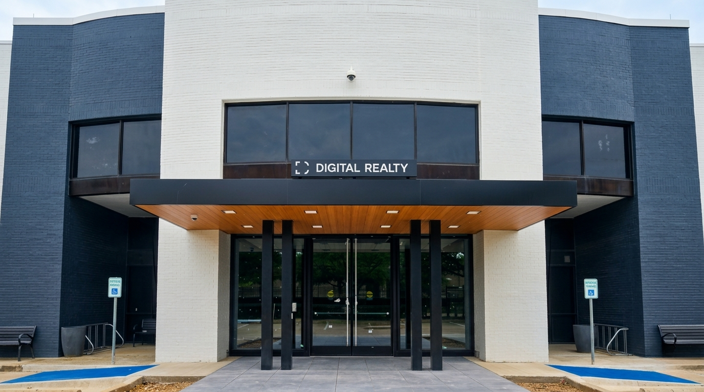 Custom Routed Metal Box with Push Thru Letters for Digital Realty | Signarama Plano