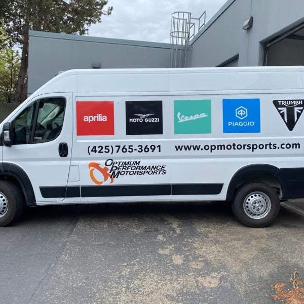 Custom Commercial Vehicle Graphics for Optimum Performance Motorsport - Redmond, WA