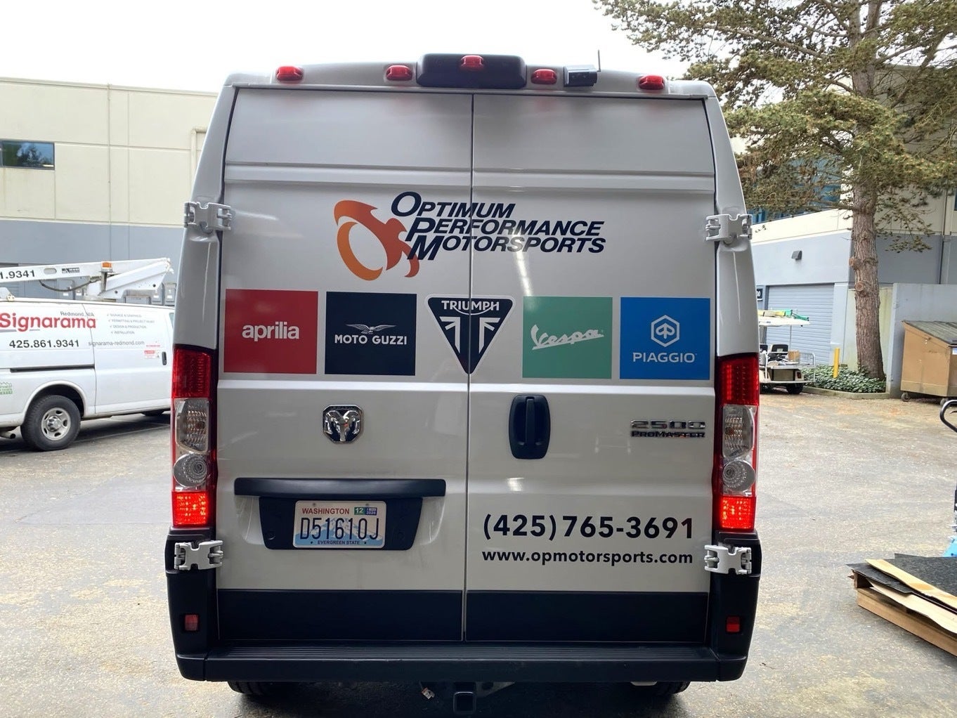 Custom Commercial Vehicle Graphics for Optimum Performance Motorsport - Redmond, WA