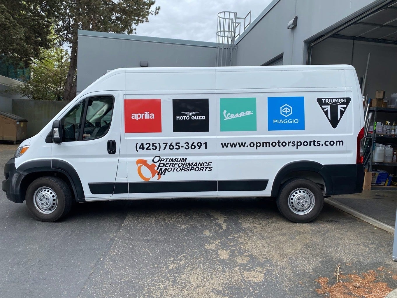 Custom Commercial Vehicle Graphics for Optimum Performance Motorsport - Redmond, WA