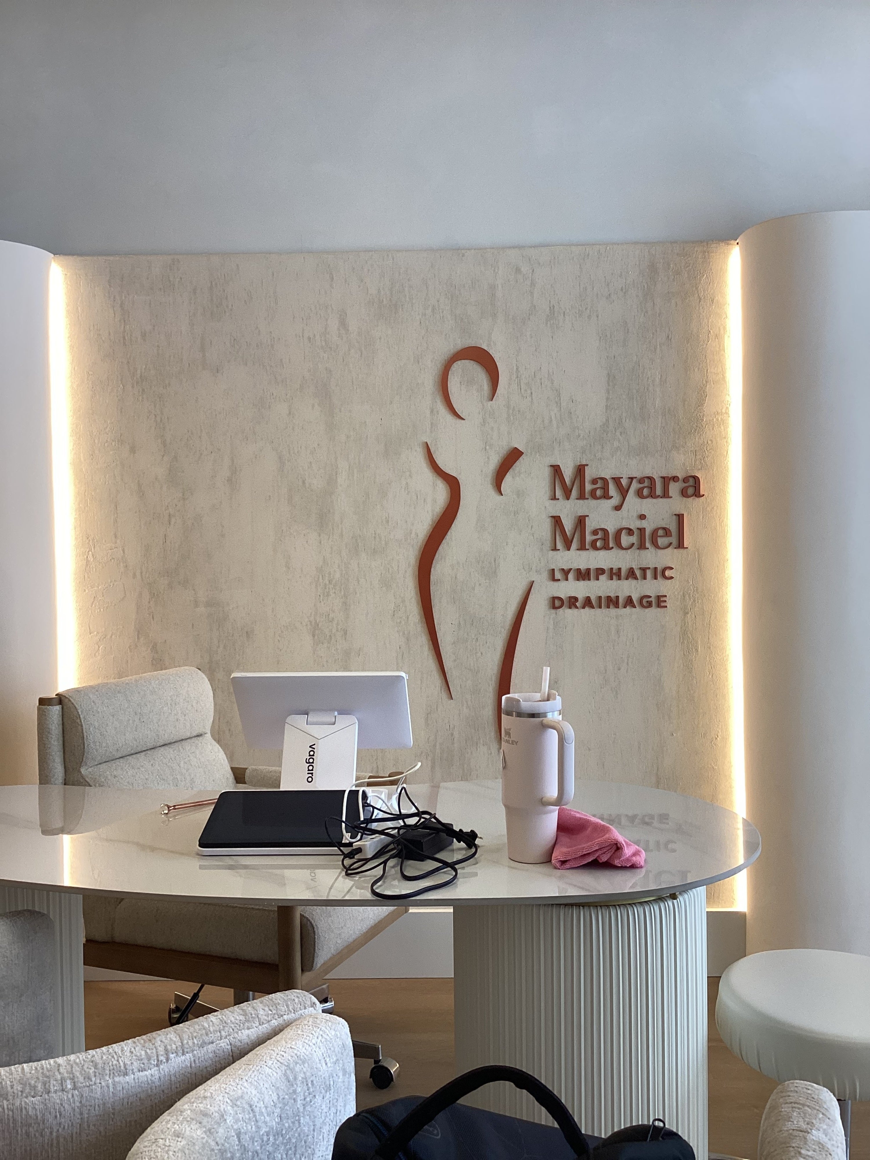 Dimensional Lettering and Interior Decor - Mayara Maciel Lymphatic Drainage (Providence, RI)