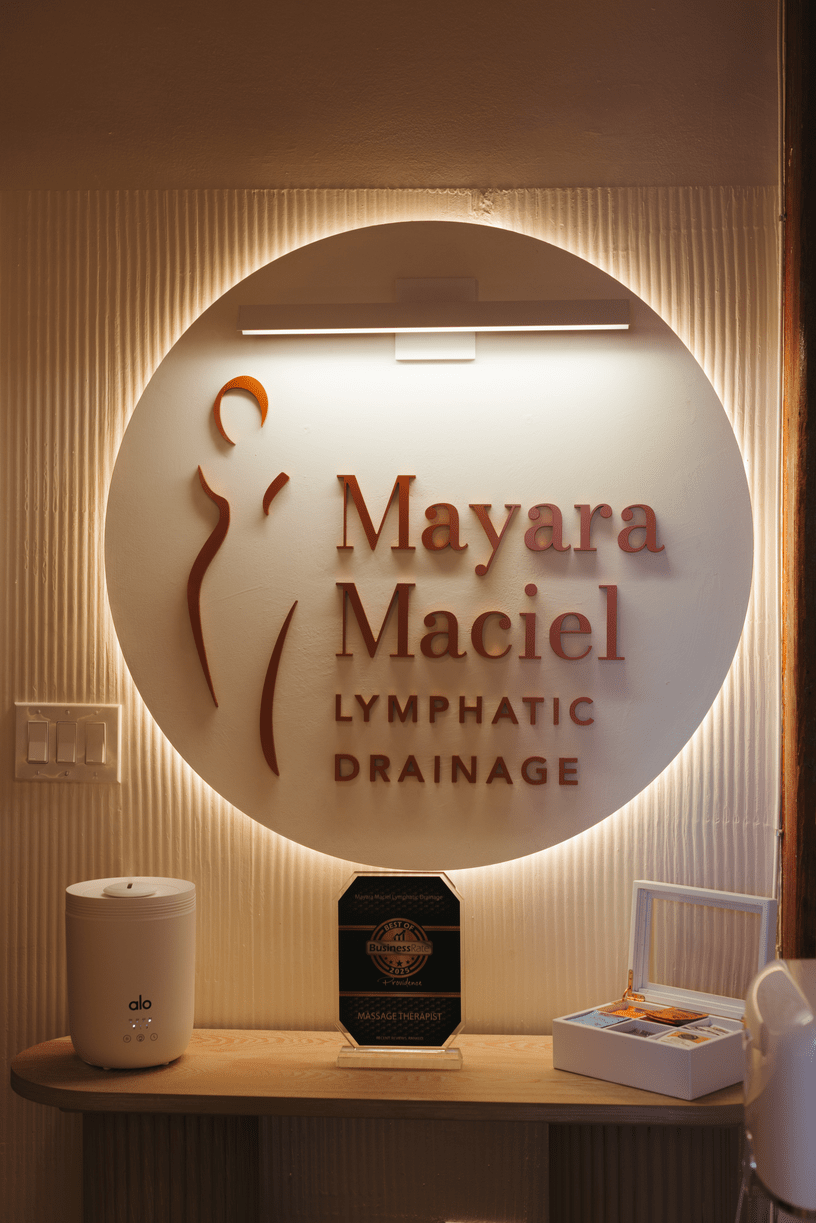Dimensional Lettering and Interior Decor - Mayara Maciel Lymphatic Drainage (Providence, RI)