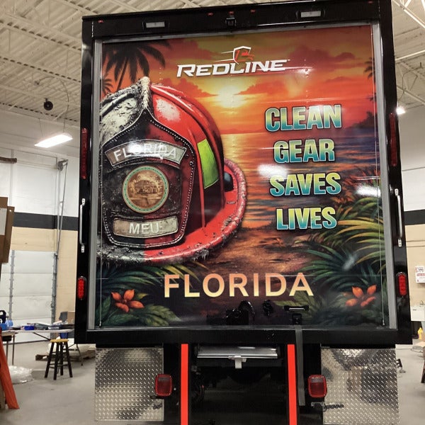 Truck Graphics and Lettering - RedLine Gear Cleaning (Hudson, MA)